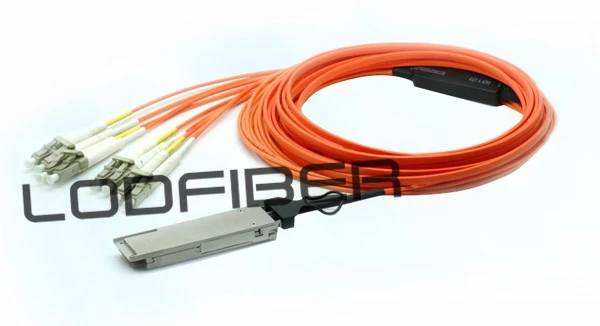 

10m (33ft) QSFP-8LC-D-AOC-10M Compatible 40G QSFP+ to 4 Duplex LC Breakout Active Optical Cable