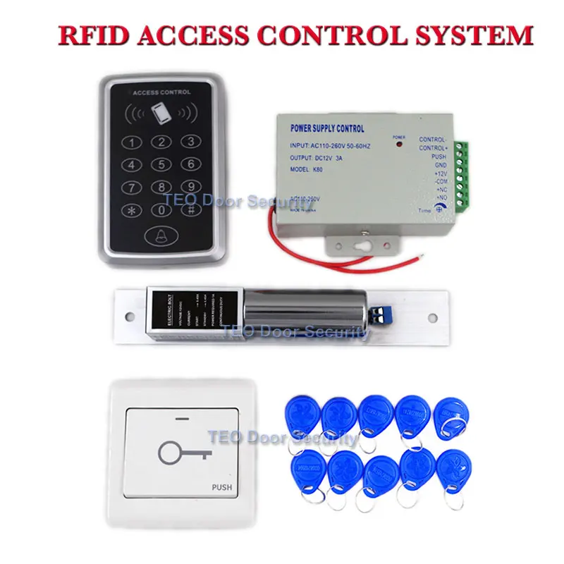 RFID ID Card Keyfobs набор контроля доступа удерживающий силу Электрический дверной замок брелоки один дверной замок контроль доступа