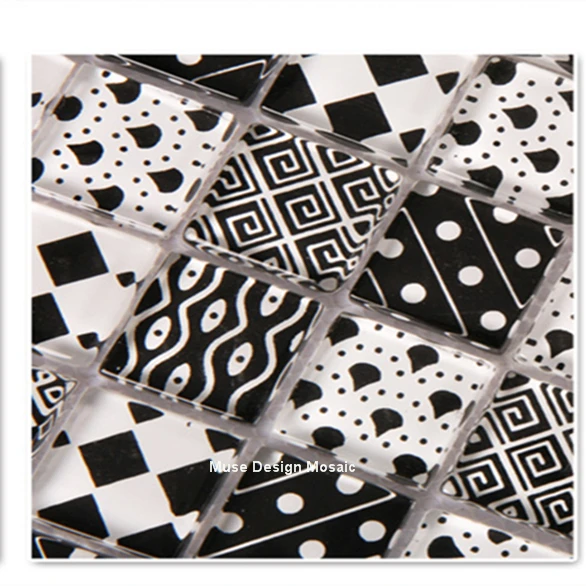 2017 Morocco Black White Art Crystal Gl Mosaic Tile Kitchen 2017 Morocco Black White Art Crystal Gl Mosaic Tile Kitchen Backsplash Bathroom Showroom Cabinet Decoration Wall In Wallpapers From Home