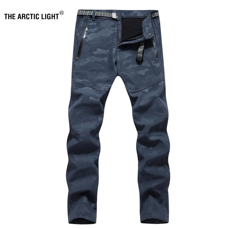 

THE ARCTIC LIGHT Hiking Trekking Ski Pants Softshell Winter Windproof Warmth Radiation Protection Men Waterproof Trousers