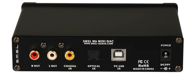 SMSL M6 HIFI DAC+ усилитель для наушников все-в-одном оптический/коаксиальный/USB 384 кГц/32 бит