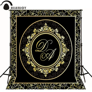 

Allenjoy Photographic background Luxury elegant gold pattern original design photocall vinyl custom send folded backdrops