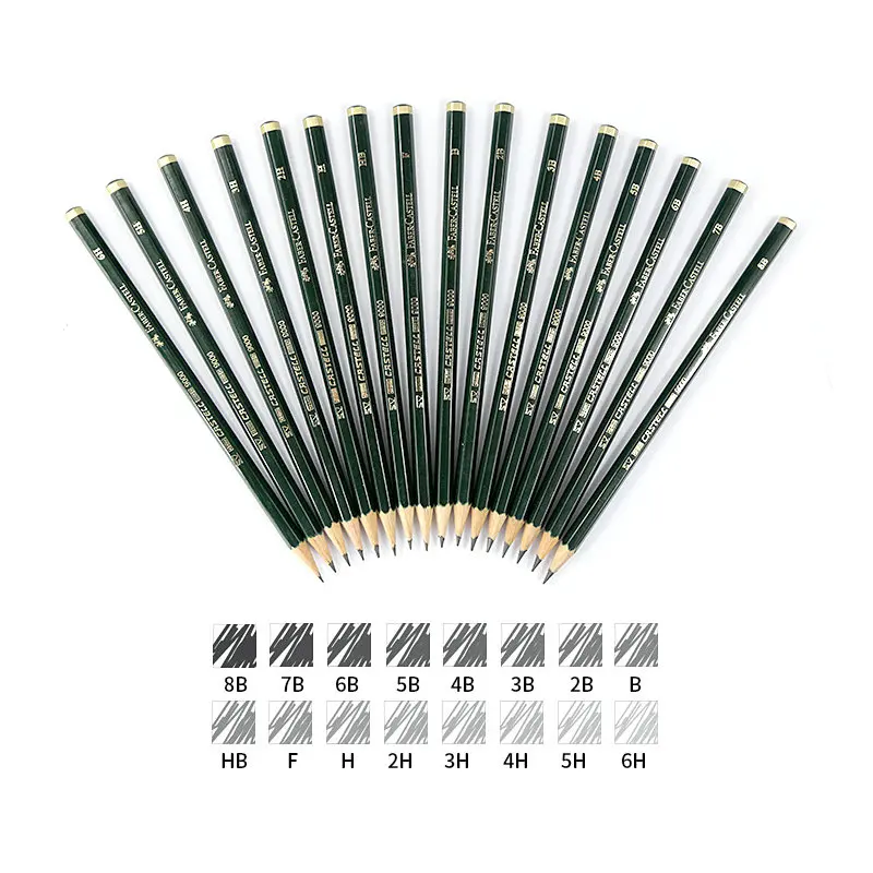 12 шт. графитовый карандаш для рисования и набросков Faber Castell 9000|set of pencils|graphite pencilf