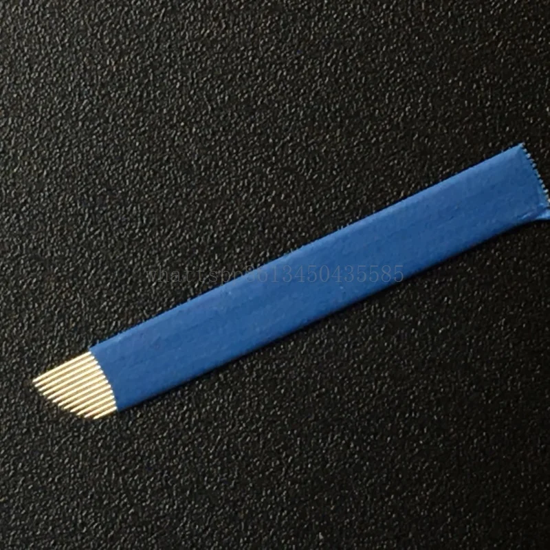 

100Pcs 12 Pin Permanent Makeup Manual Eyebrow Tattoo Blades 0.2mm Diameter 3D Eyebrow Embroidery Microblading Needle Tattoo