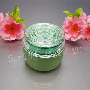 

NEW 50G Green Frosted Glass Cream Bottle with swirl lid cosmetic container For Mask/Essence/Eye cream Jars Empty Glass bottle