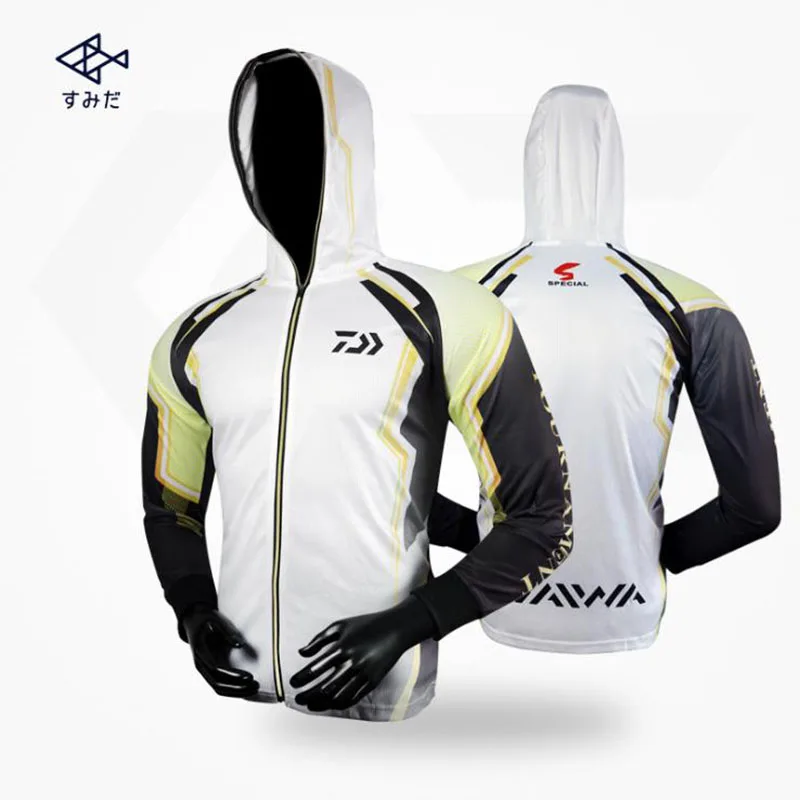Рубашка DAIWA мужская с капюшоном и длинным рукавом дышащая солнцезащитная