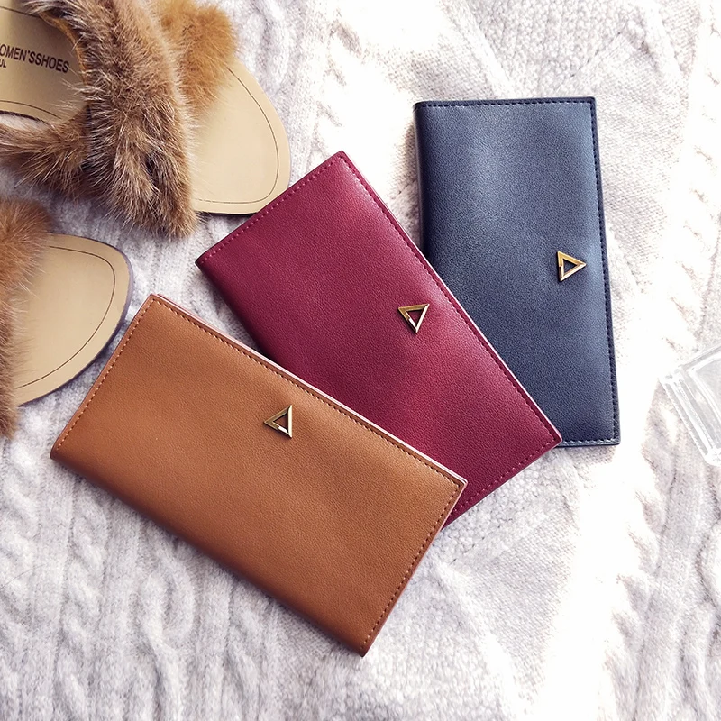 womens wallets and purses fashion nova woman Split Leather luxury brand slim wallet Long Fashion purse leather wallet