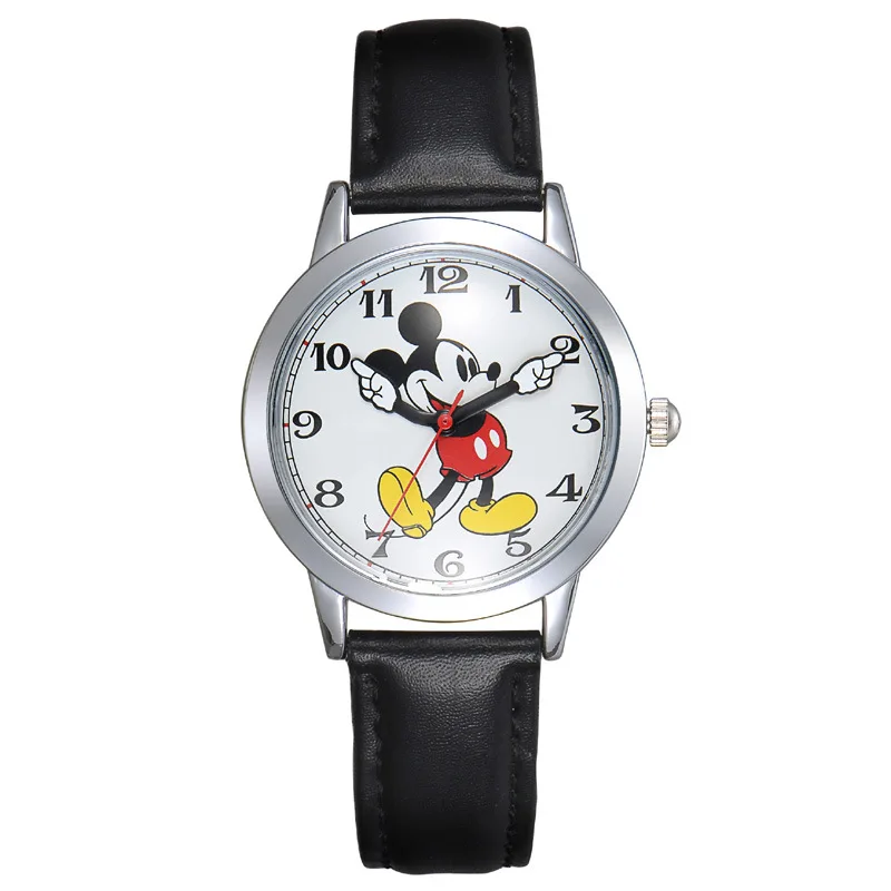 Disney studenti orologi mickey mouse bambini ragazzi orologi al quarzo in  pelle nero blu marrone casuale impermeabile originale orologio da  polso|wristwatch waterproof|wristwatch blackwristwatch boy - AliExpress