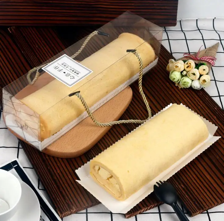 100pcs/lot 22.5*7.8*7.8cm/29.5*7.8*7.8cm Large clear transparent packing box With tray Baked cookie Birthday Gift cake | Дом и сад