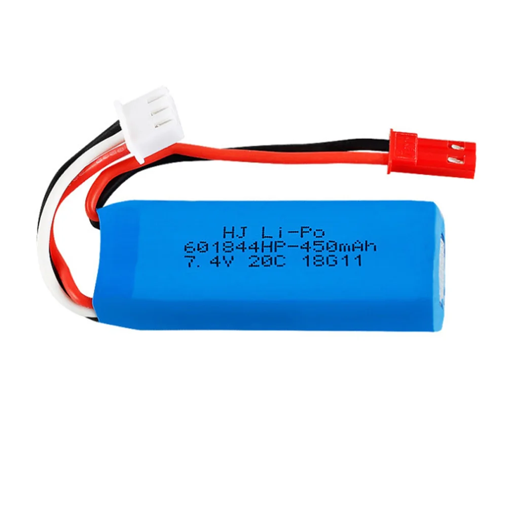 Литий полимерная батарея 2S 7 4 в 450 мАч для WLtoys K969 K989 K999 P929 P939 RC Car 601844 20C аккумулятор 5