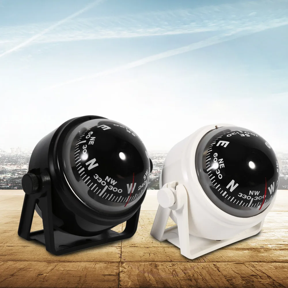 Multi-Purpose Sea Marine Bracket Mount Compass Voyager Outside Fits Boat Caravan Truck Car Digital Compass Marine Electronic Compass Black