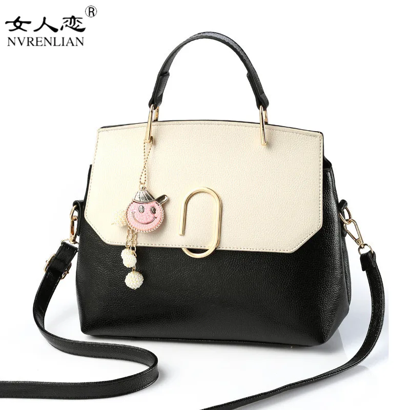 

NVRENLIAN Women Handbag Famous Brand PU Leather Ladies Luxury Shoulder Bag Patchwork Crossbody Bags Female Casual Tote Sac