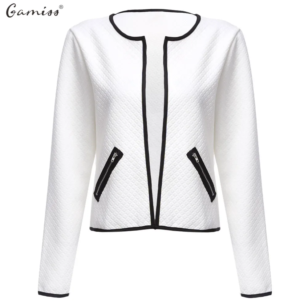 Gamiss Fashion Autumn Women Basic Jacket Long Sleeve