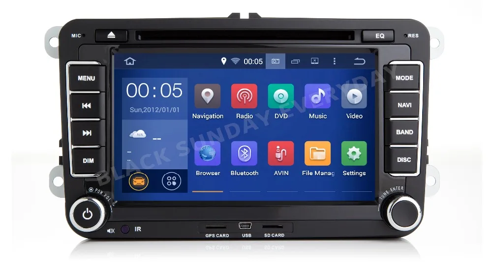 Perfect Android 8.1 multimedia 2 DIN CAR GPS For Seat Altea Leon Toledo volkswagen VW Passat b6 POLO golf 5 golf 6 touran passat CC DVD 0