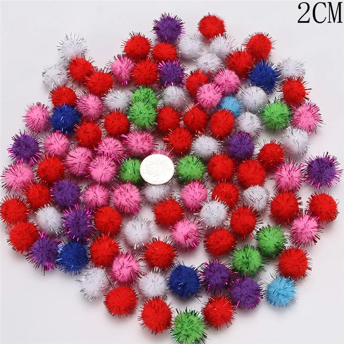 glitter poms 2-2cm