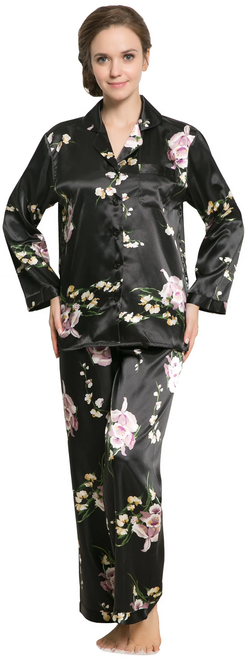black flower print
