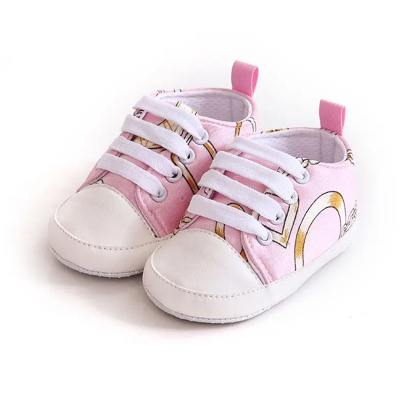 Fresh Chain Printed baby soft soled shoes Baby Boy Girl Kid Soft Sole