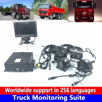 

720P HD monitoring system host SD card cycle recording truck monitoring kit cash transport truck / fire truck / school bus