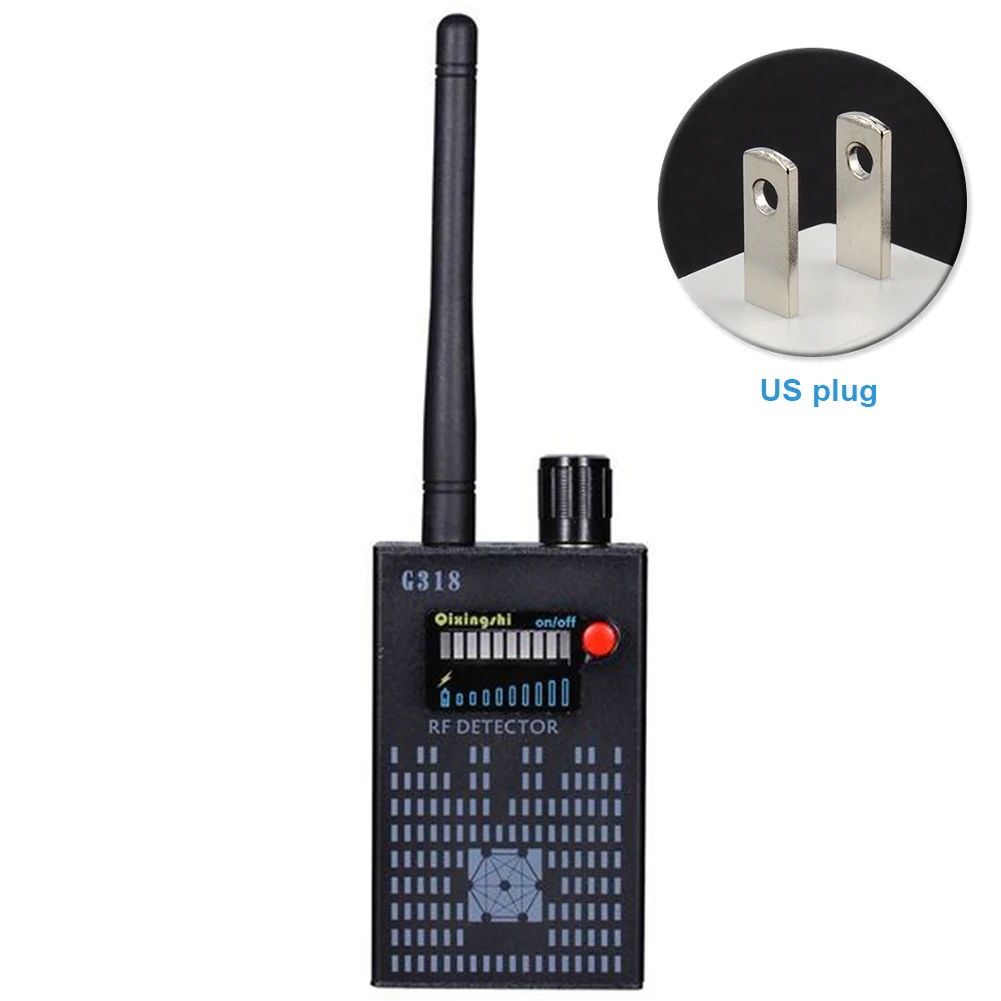 

US Plug/EU Plug Professional G318 Radio Detection Anti Wireless Signal Detector RF Tracker Detector with Charger