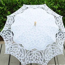 7 цветов Солнце кружевной зонтик вышивка невесты зонтик белый свадебный зонтик Ombrelle Dentelle Parapluie Свадебная Новое