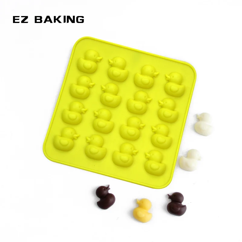 

Cake Decorating 16 hole cute duck Silicone mould pastry design iceberg mousse chocolate jelly mold free shipping