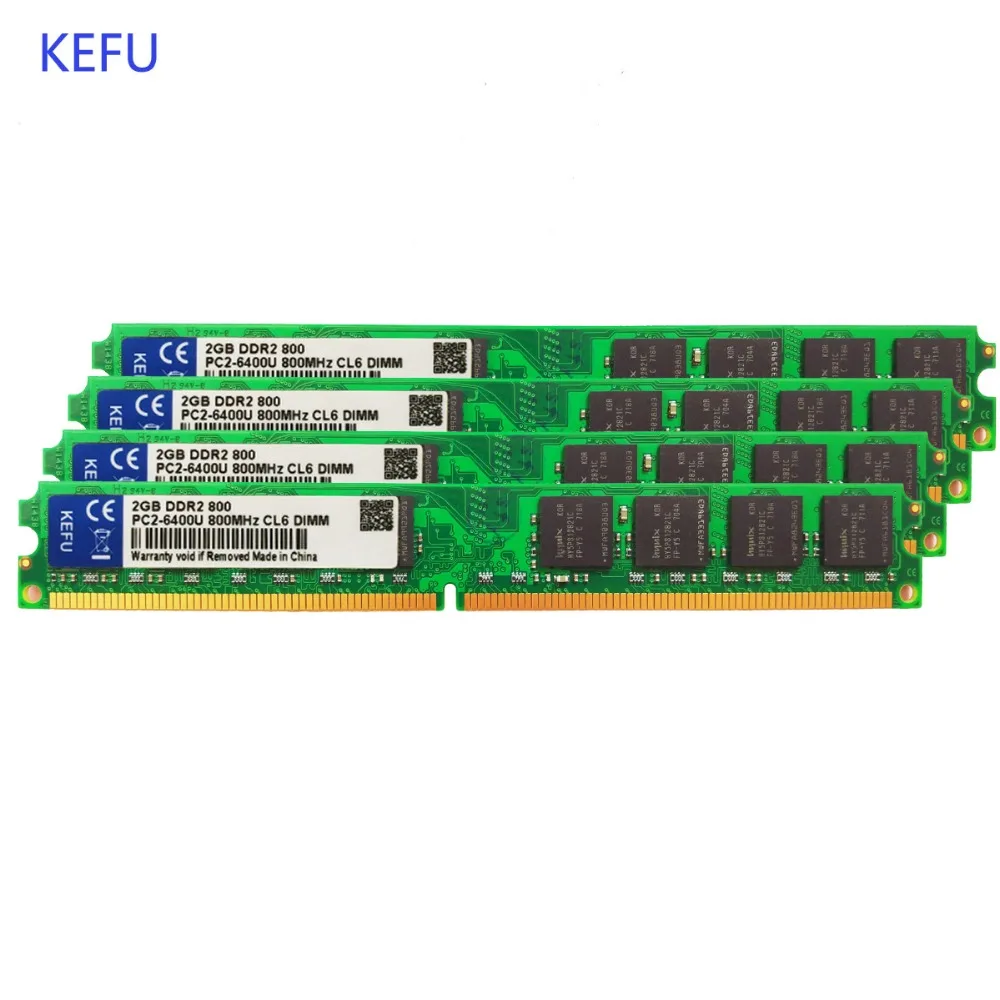 8 ГБ(4 шт 2 Гб) 8 ГБ DDR2 800 800 МГц PC2-6400 240PIN DIMM низкая плотность памяти для рабочего стола