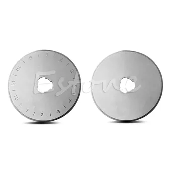 

New 45mm 2pcs Rotary Cutter Blade Patchwork Leather Fabric Paper Cut Blades