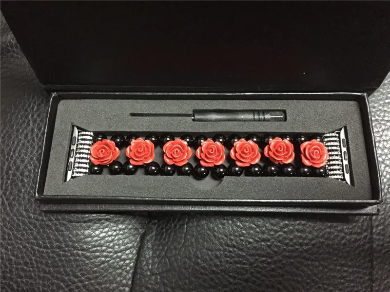 Luxury Agate Design Cord Strap Agate Band for Apple Watch Band Series 3/2/1 With Connection Adapter Woman Fashion Style Luxury Agate Design Cord Strap Agate Band for Apple Watch Band Series 3/2/1 With Connection Adapter Woman Fashion Style