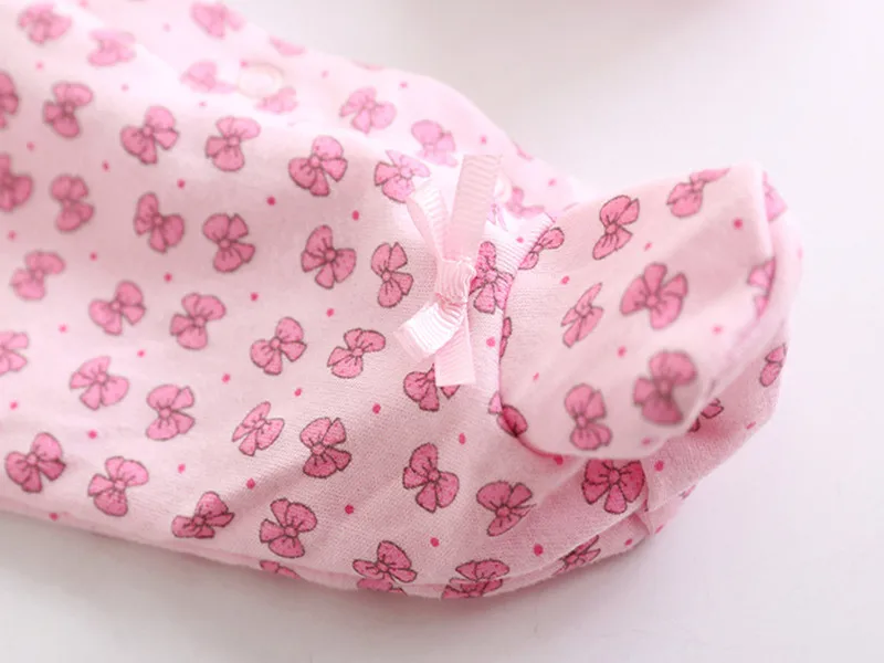 Princess Newborn Baby Girl Clothes Printing Bow Lace Jumpsuit & Headband Cute Infant Girls Footies Onesie Clothing