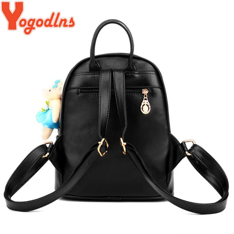 Yogodlns рюкзак с медведем женские школьные сумки для девочек женские дорожные сумки через плечо сумка из искусственной кожи рюкзак в консервативном стиле