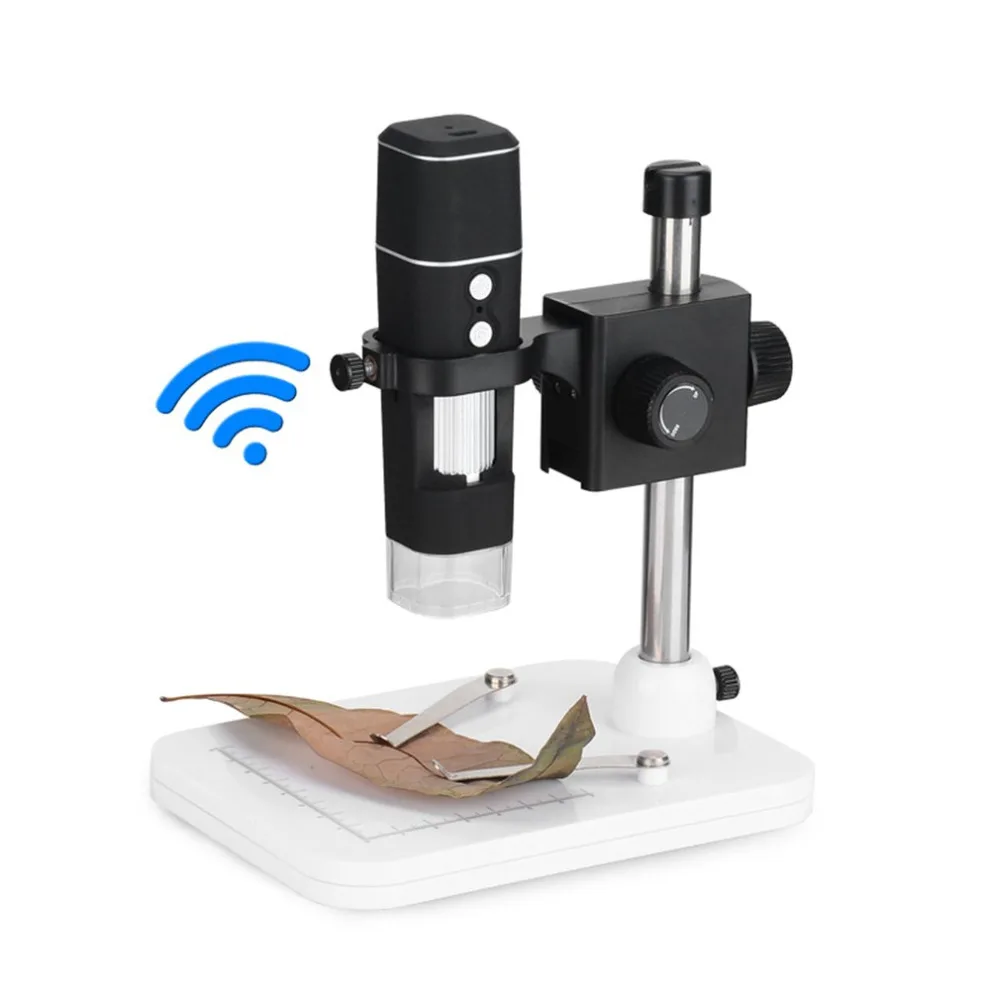 

500x Wi-Fi Digital Microscope US Plug Magnification With Adjustable Stand 8 LED Light Manual Focus Adjustment Drop ship 2018 New