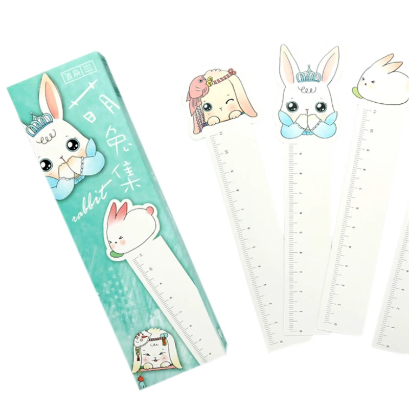 

30pcs/lot cute cartoon rabbit series blank bookmark diy tool gifts for reader with measuring ruler stationery