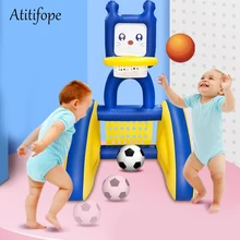 Детское Надувное баскетбольное кольцо Набор для игр спортивные игрушки баскетбольные и футбольный стенд лучшие виды спорта для детей