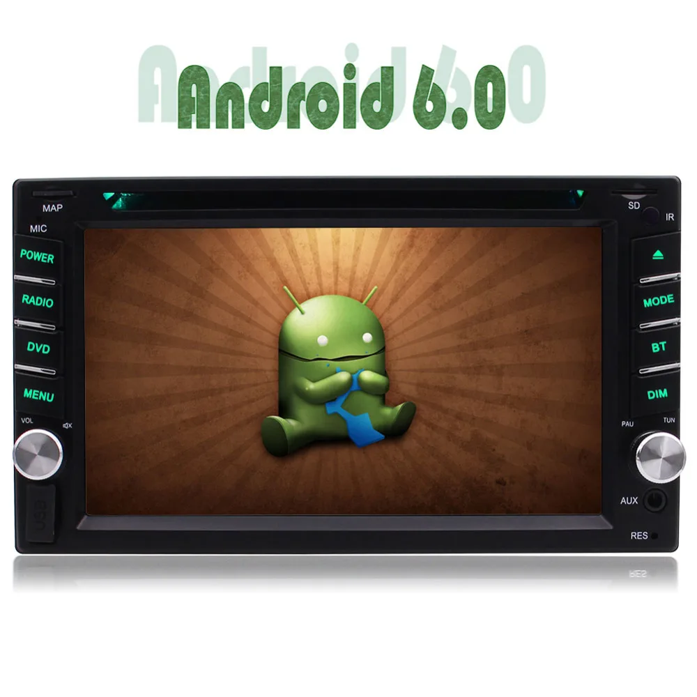 

Double Din Car Stereo Andoird 6.0 System Capacitive Touch Screen Quad Core Head Unit Support DVD WIFI 4G GPS Navigator Bluetooth