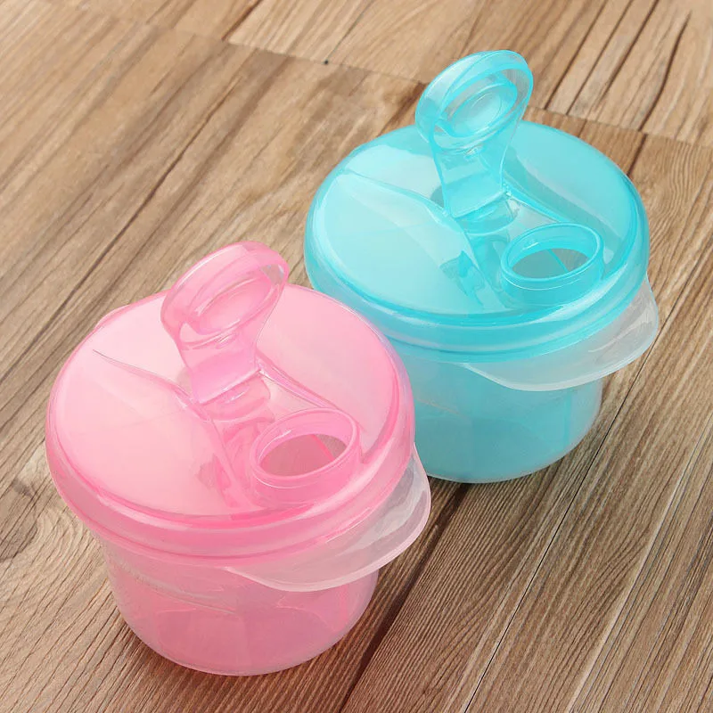 Beli Portabel Bayi Susu Kotak Penyimpanan Bubuk Formula Dispenser Wadah Makanan Makan rotasi untuk Kid Balita