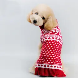 Прекрасный щенок Pet Cat собак свитер снежинка вязаный пальто одежда 5 размеров Прямая доставка