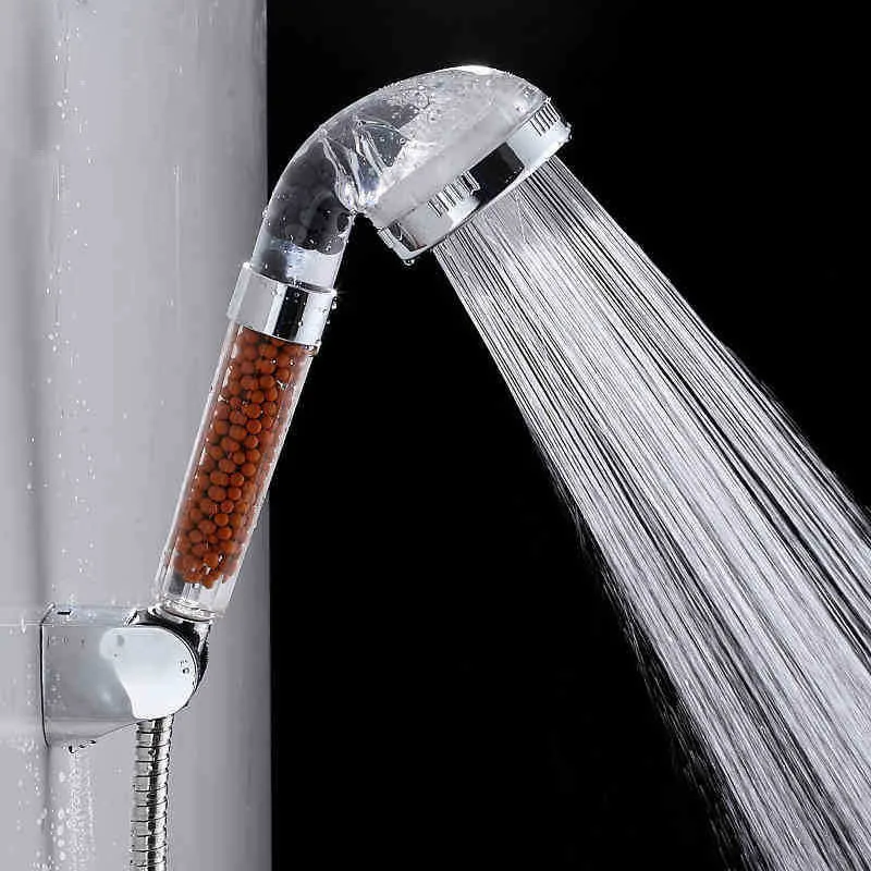 

drop shipping Big Size Spa negative ion shower head small spahand held shower head