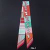 New Design Luxury Brand Horse Print Skinny Small Bag Twill Silk Scarf Women Fashion Ribbon Head Hair Handle Scarf Decoration 5