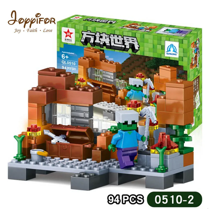 Joyyifor Blocks MY WORLD Compatible Legoed Minecrafted Figures City Building Blocks Bricks Set Educational Enlighten Toys