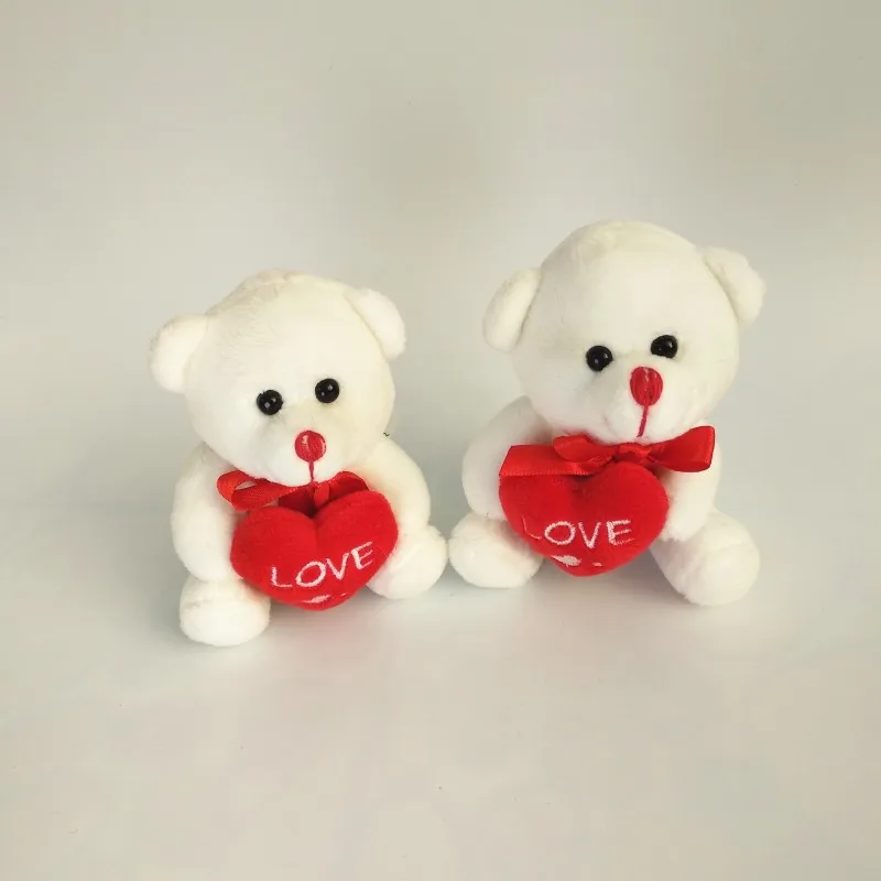 Мини высокое качество Любовь мягкий плюшевый медведь чучело Плюшевые игрушки медведь на День святого Валентина подарки Мальчики Девочки Подарки на день рождения