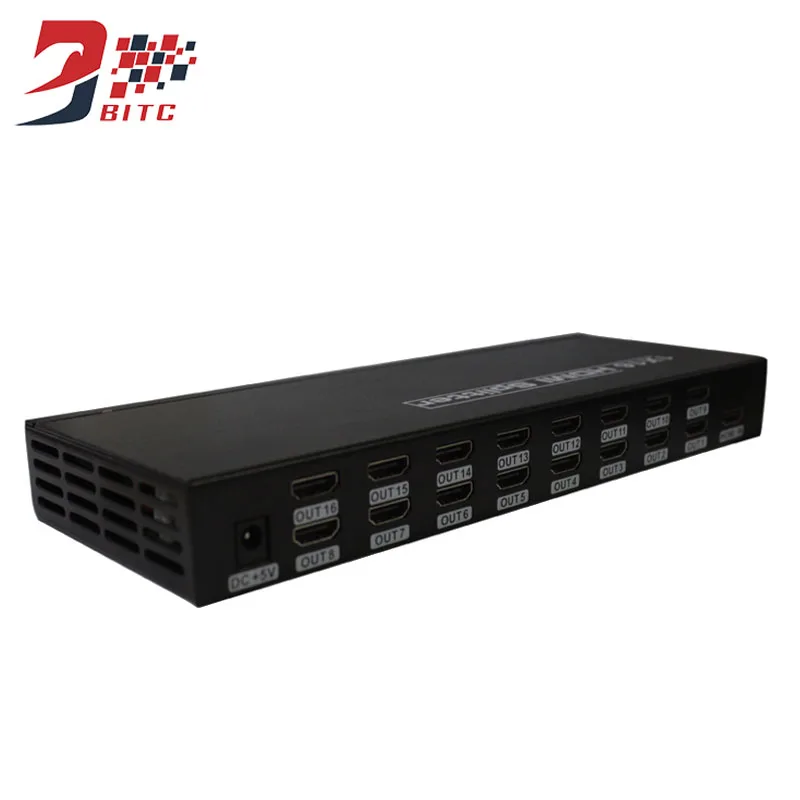 SZBITC HDMI сплиттер 1x16 HD распределения поддержка 4 K@ 30 Гц 3D EDID для DVD HDTV с адаптеры питания