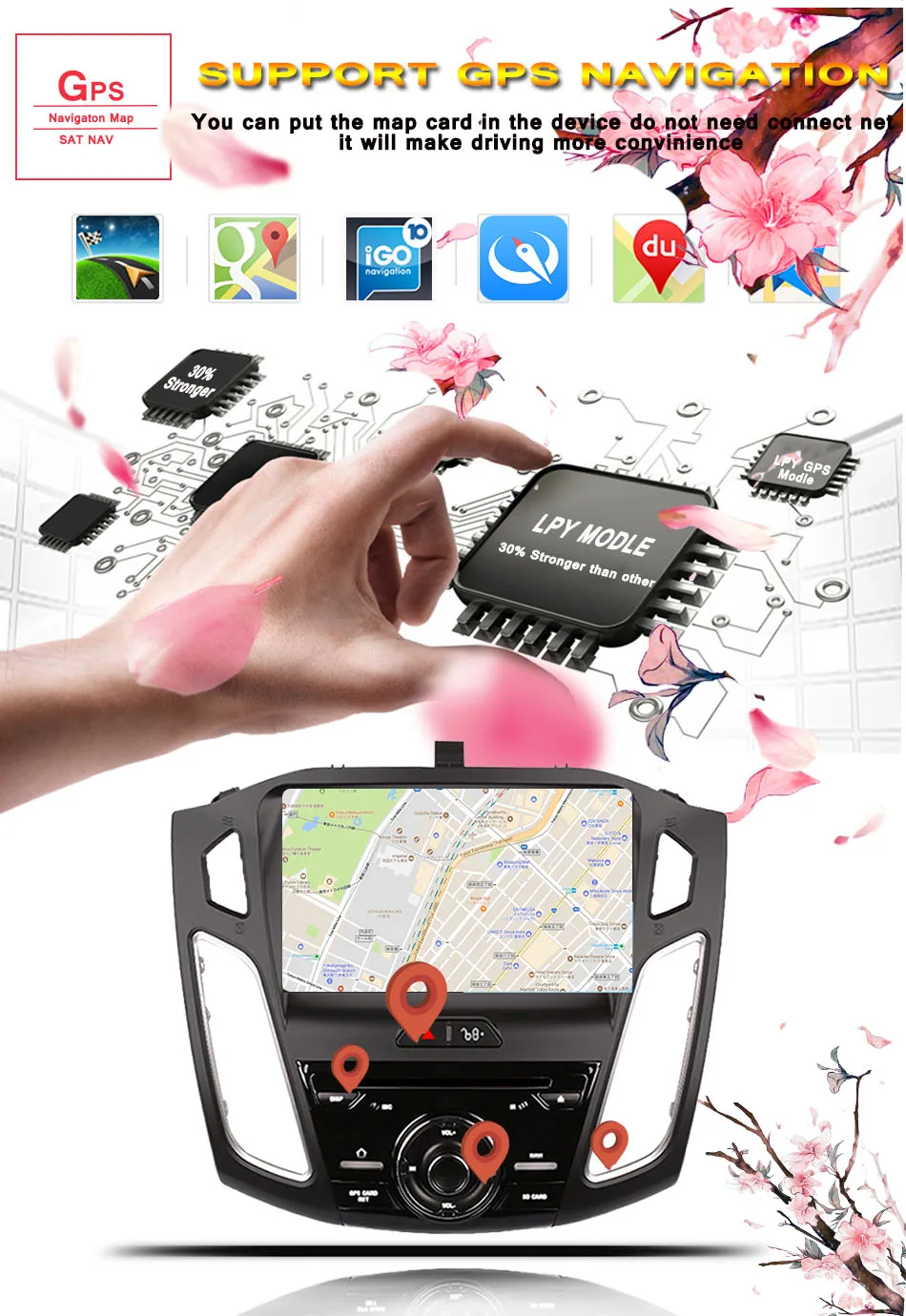 1 Din Octa Core 9 дюймов Android 9,0 автомобильный DVD gps навигации для Ford Focus 3 2012- с can-bus WI-FI FM AM мультимедиа