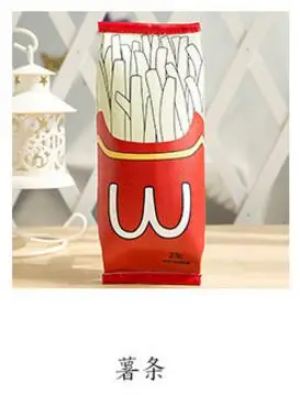Еда упаковка Симпатичные, с изображением печенья Макарон печенья попкорн Карандаш Чехол Искусственная кожа школьная карандашная сумка для девочек канцелярские Эсколар Jack школьной - Цвет: 1