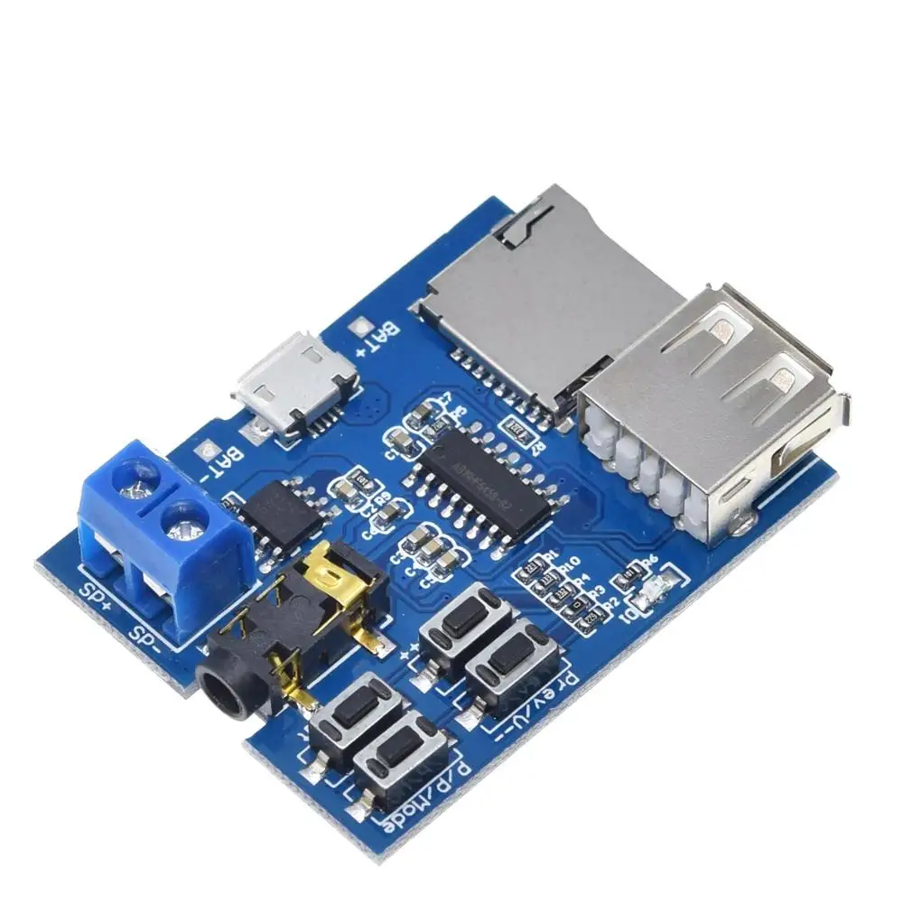 TZT TF card U disk MP3 Плата декодера с форматом module Расшифровка усилителей audio Player|amplifier