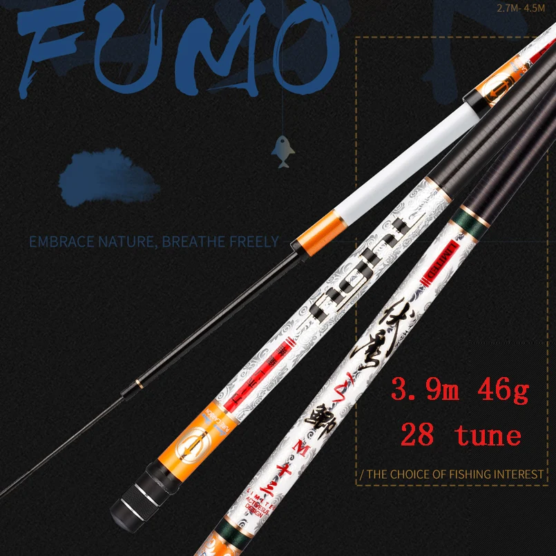 

JIADIAONI Ultra Light Telescopic Fishing Rod Carbon 2.7m-5.4m 28 Tune Taiwan Fishing Rods Carp Hard Fish Pole Tackles MA02527