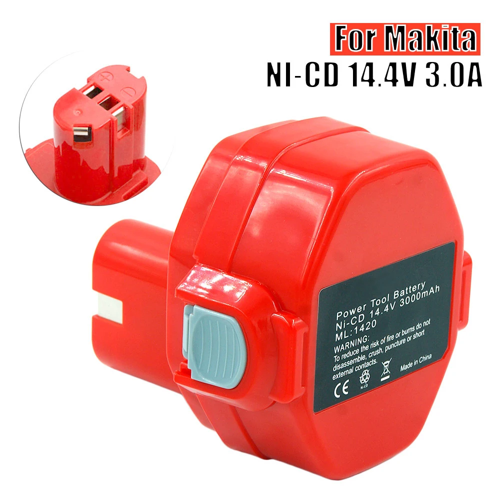  14.4V 3000mAh Ni-CD Power Tools Rechargeable Battery Pack for Makita Cordless Drill PA14 1433 JR140