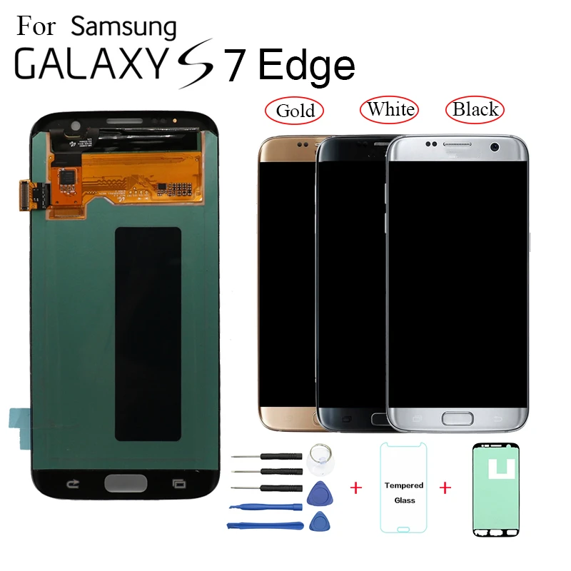 Сменный ЖК экран AMOLED для Samsung Galaxy S7 edge G935F G935FD модуль дисплея G935W8 G9350|Экраны