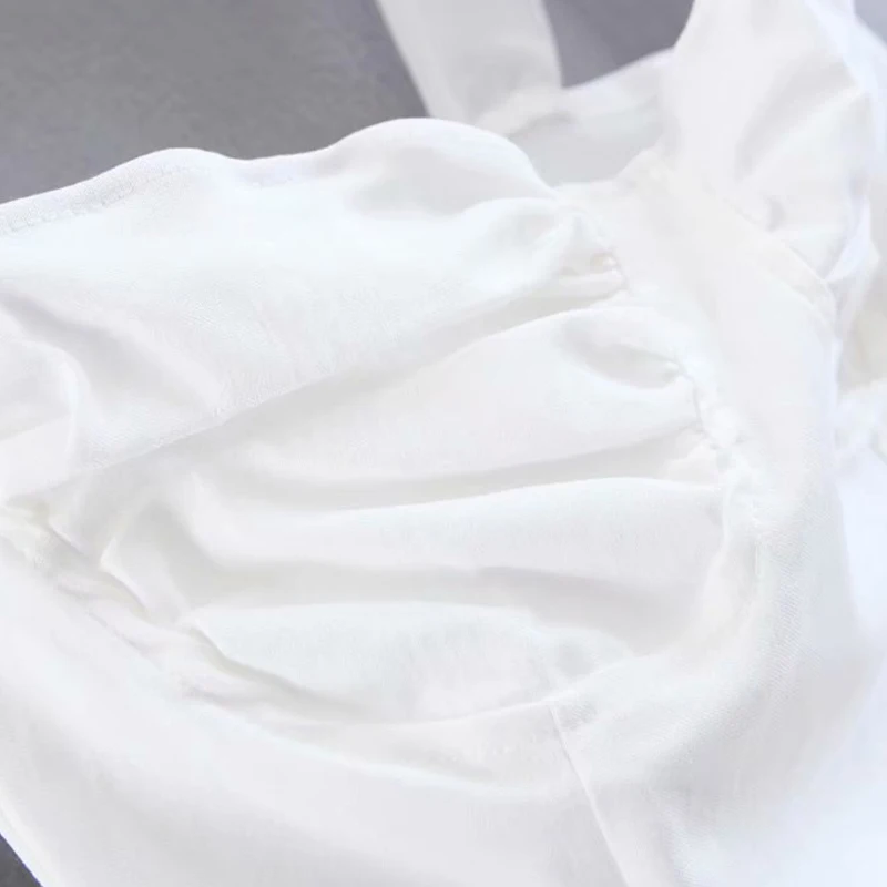 Fannic белый кроп-Топ женский без рукавов бандаж короткий ремень жилет для женщин Винтажная Мода Корейский Летний Tide
