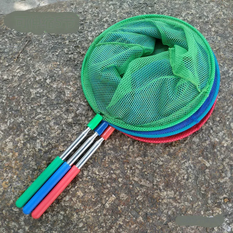 JU 1PCS Fishing Nets Stainless Steel Telescopic Net Fishing 5 Portable