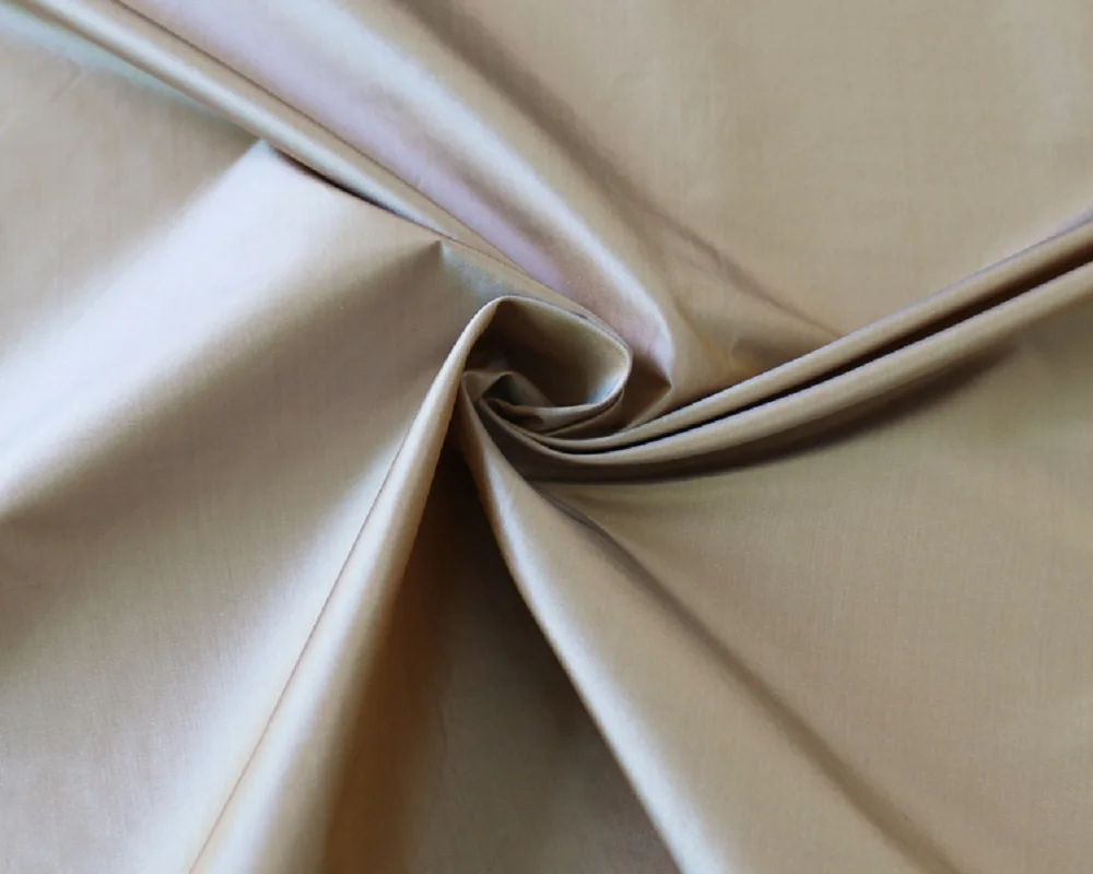 50cm*140cm Khaki Silk Trench Coat Material Silk Yarn Dyed Taffeta Fabric Liningin Fabric from